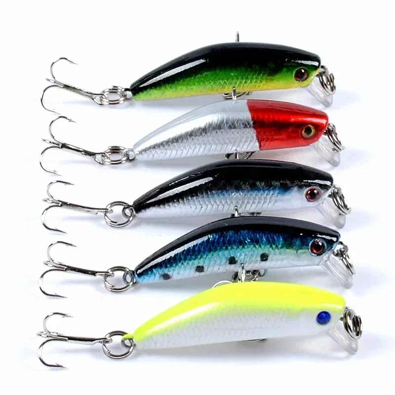 1 PCS 4.5cm/2.8g Fishing Lure Quality Minnow Lure 3D Eyes Plastic Hard Bait Pesca Artificial Jig Wobblers Crankbait Fishing Bait