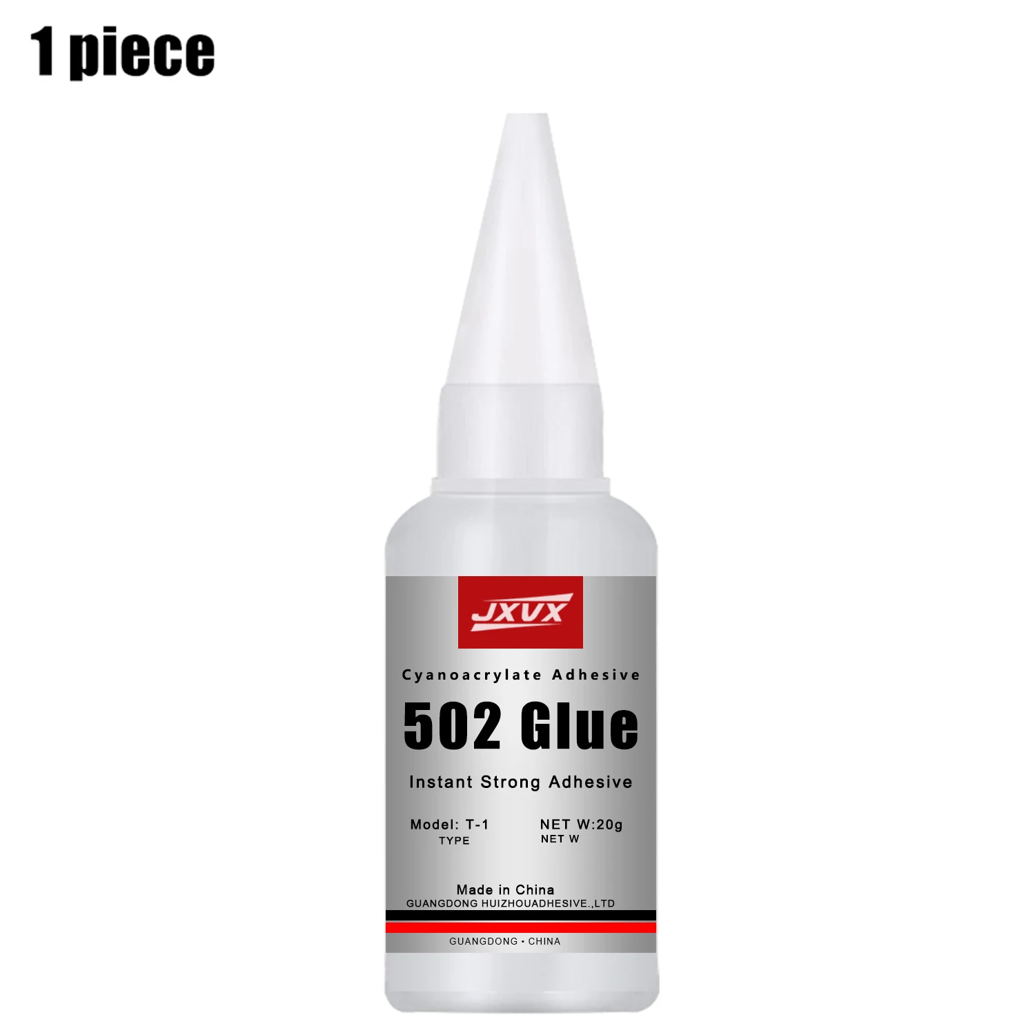 JXVX 1-5pcs 502 superslank, onmiddellijk droogdroog cyanoakrylaat, leer, rubber, hout, metaal, sterk gebonden vloeibare lijm gereedschap