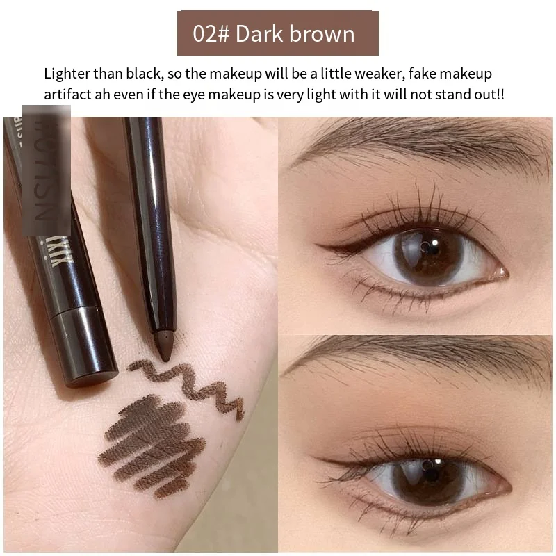 Eyebrow Pencil Color Glue Eyeliner Liquid Very Fine Non-smudging Color Waterproof  Sweat Resistant Brown Novice