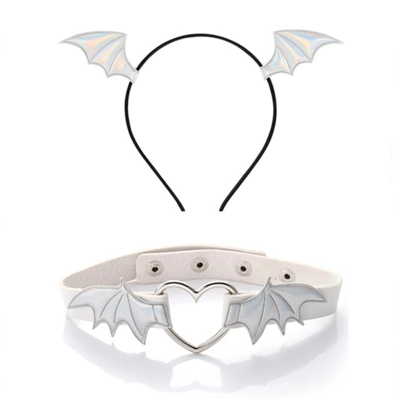 5ASD 참신 동물 날개 헤어 밴드 초커 헤어 클리핑 할로윈 크리스마스 코스프레 용품