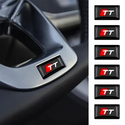 10pcs Car Steering Wheel Sticker Interior Badge Styling Decals For Audi TT Sline Sport 2006-2024 Modified Decorative Stickers