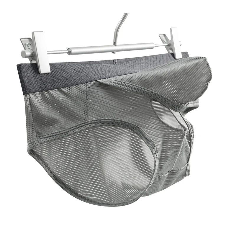 Man Ice Silk Seamless Briefs Underwear Mens Separation U Bulge Pouch Breathable Underpants Sexy Thin Quick Drying Panties Cuecas