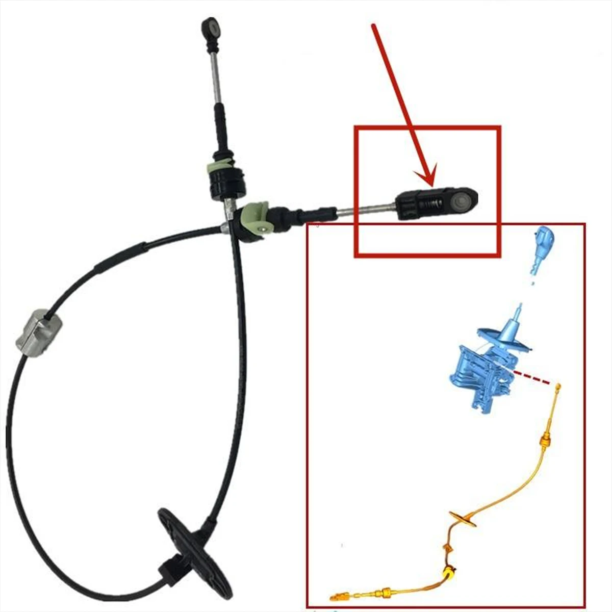 التلقائي شيفتر كابل جلبة والعتاد نهاية موصل إصلاح كم جروميت طقم تصليح اكسسوارات السيارات لفورد إندورا 2015 2016-2018 #6