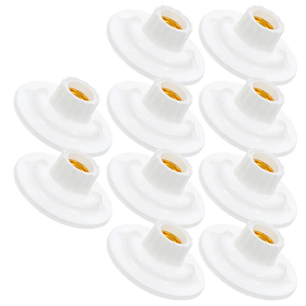 

16Pcs E27 Light Bulb Socket Fire Resistant Lamp Holder Stable Screw-in Base for Hanging Lamp Repair Supply Component