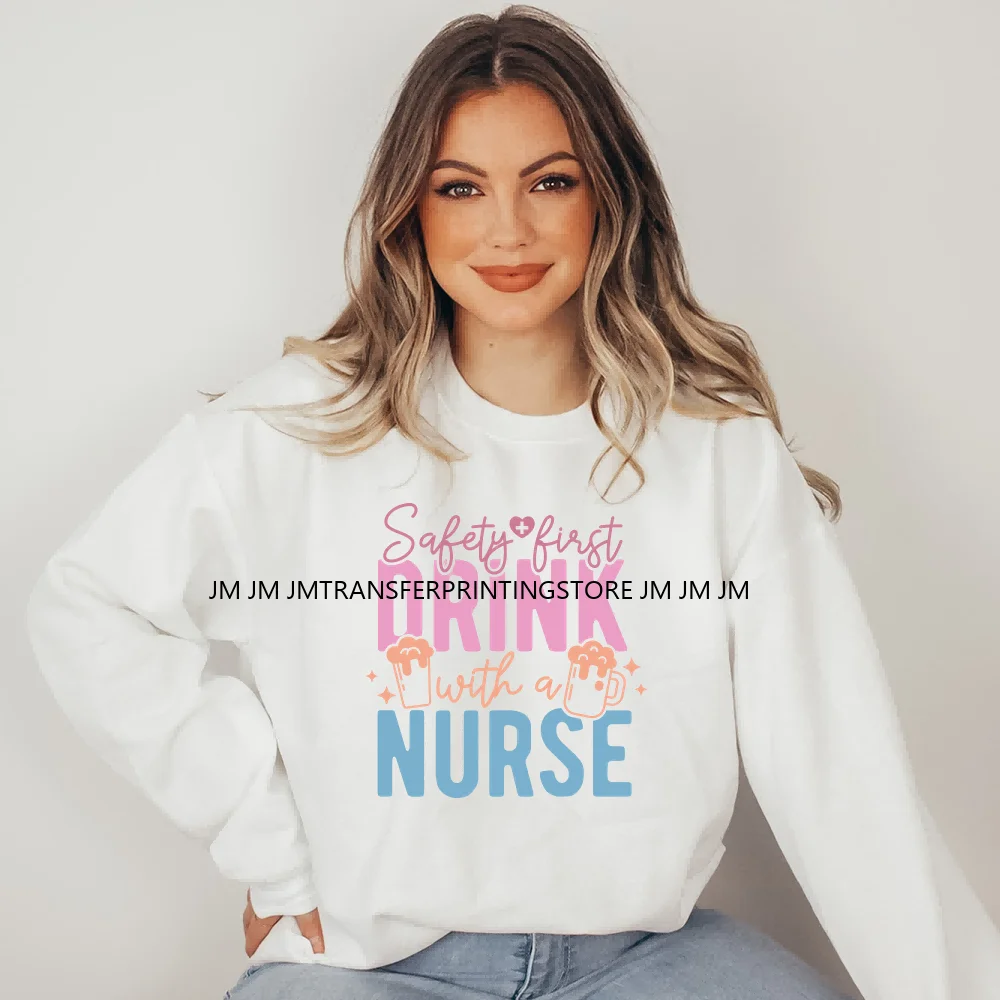 New Nurse Healthcare Heroes Caring Washable Decals Save Live Nurse Squad Iron On DTF Transfers Ready To Press For Clothing