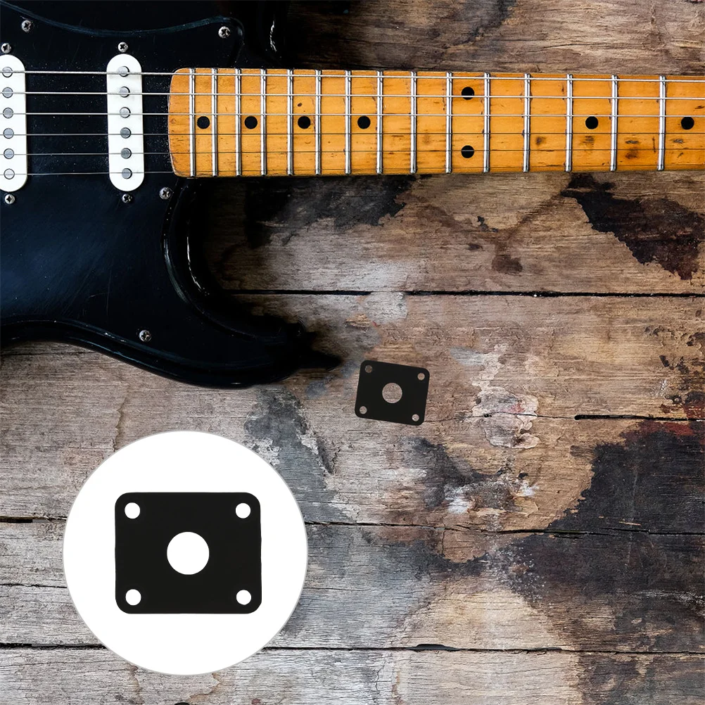 

2Pcs Plastic Jack Plate Covers Rectangular Waterproof Adjustable Outer Spacer Durable Replacement Electric Guitar Socket