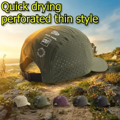 1pc unisex Breathable Unisex Baseball Cap,Outdoor windproof Camping Breathable Golfcap for Sun Protection Quick drying HikingHat