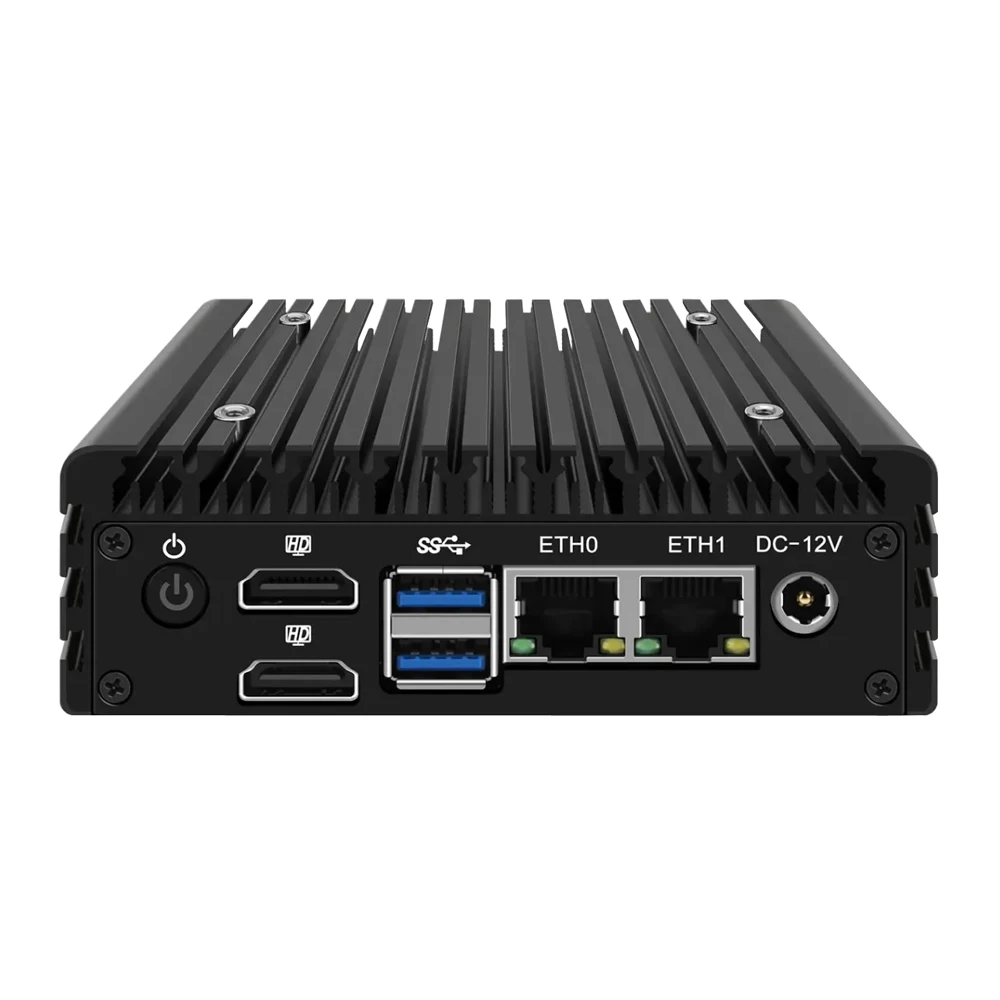 X86 fanless mini pc j4125 n4000 j4105 quad core 2 * i226-V 2.5g nics industrial pfsense roteador macio firewall computador nvme hdmi