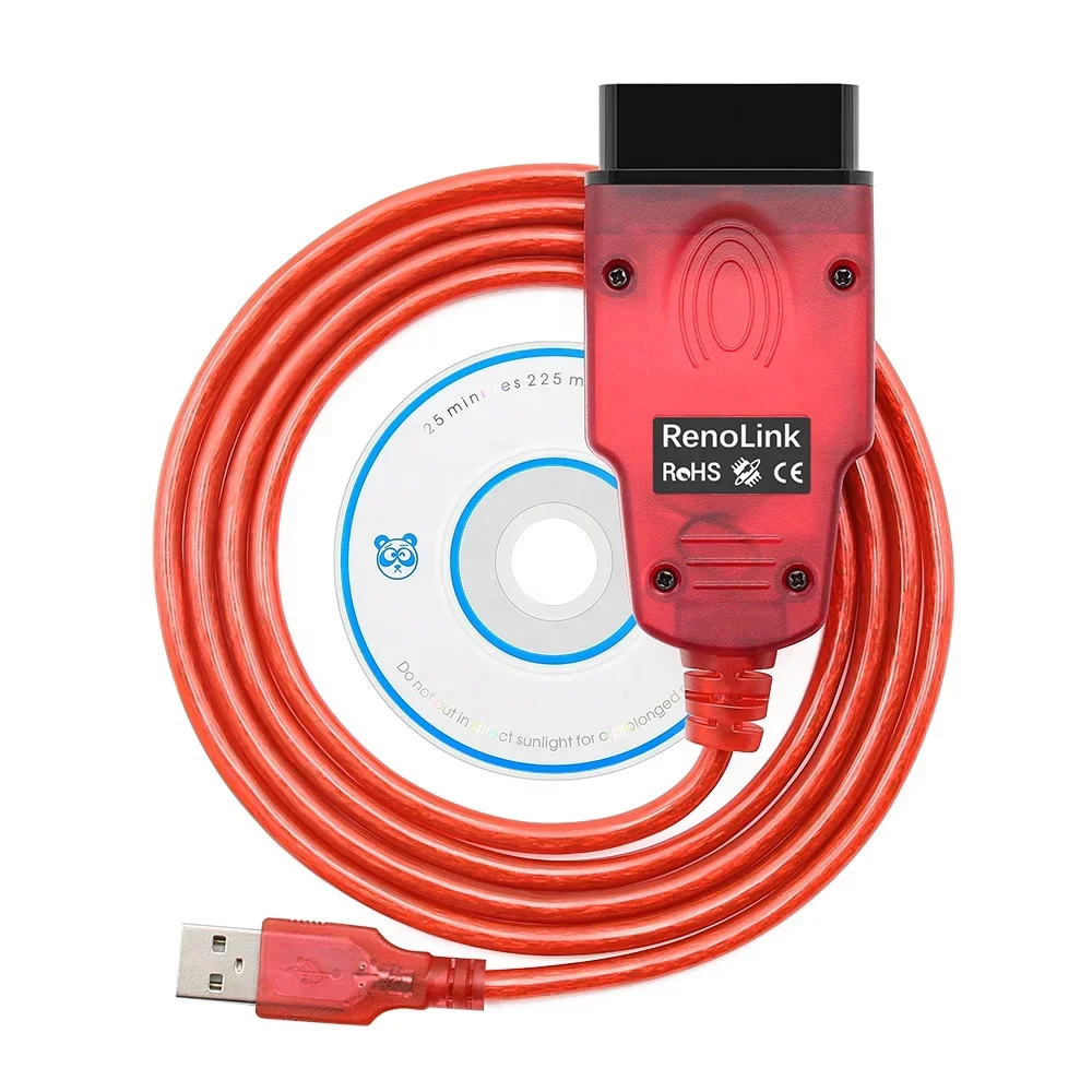 Red V1.99 OBD2 ECU Programmer for Renault Car Key Programming Tool Support SRS ECM UCH EPS Programmer