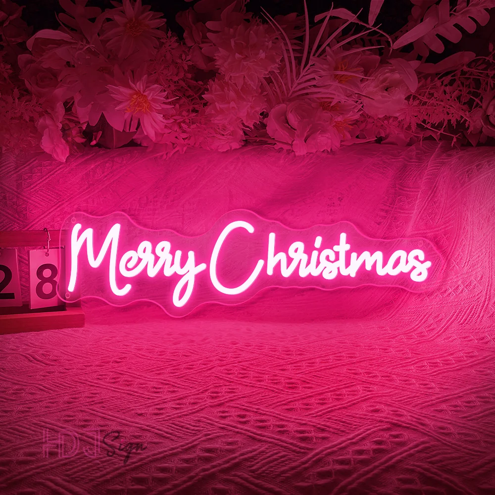 Merry Christmas Neon Led Sign Christmas Night Lights USB for Kids Bedroom Christmas Decoration Party Bar Wall Decor Neon Signs