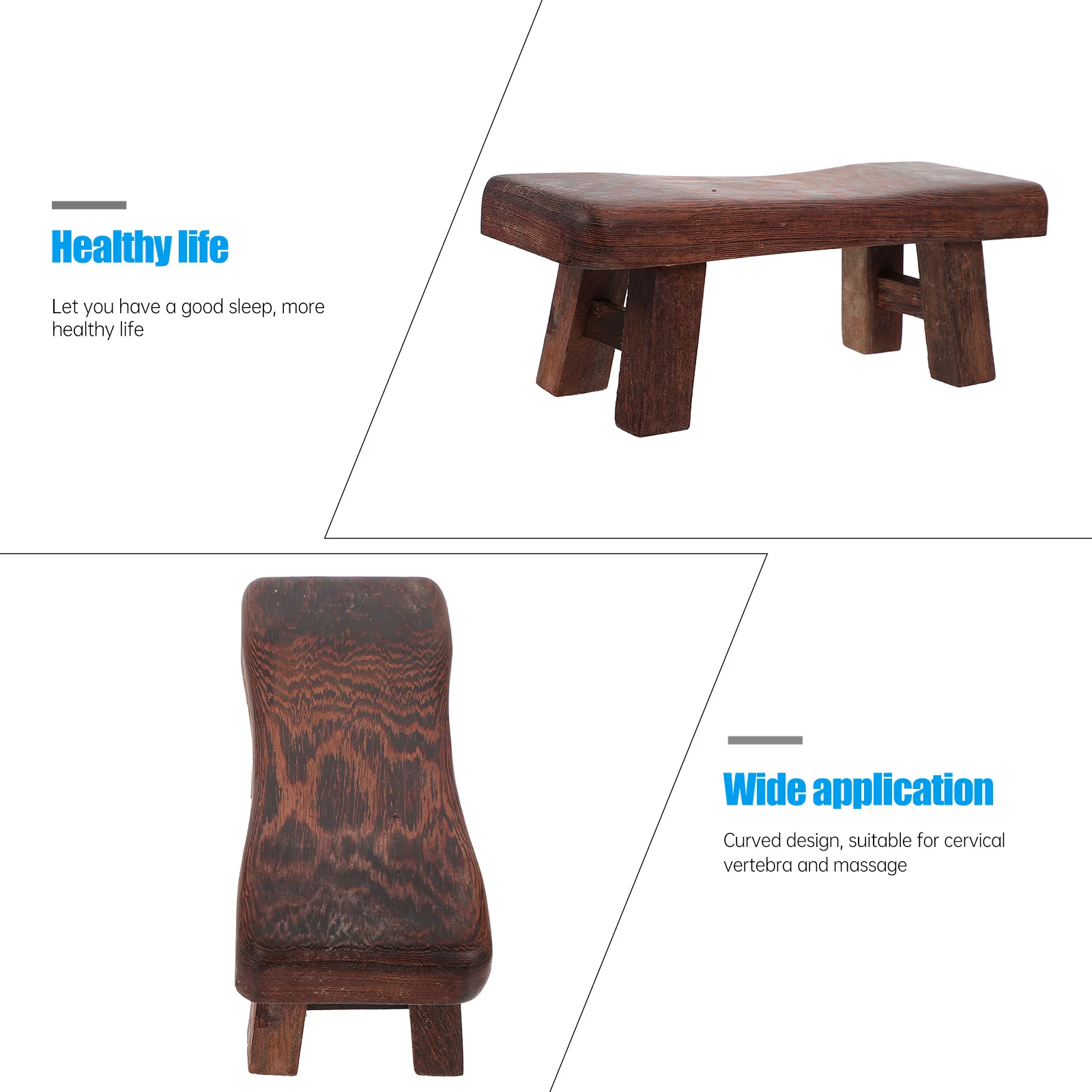 

1Pcs Chicken Wing Wood Cervical Pillow Nap Sleeping Neck Support Health Hardwood Orthopedic Pillow for Spine Alignment Comfort