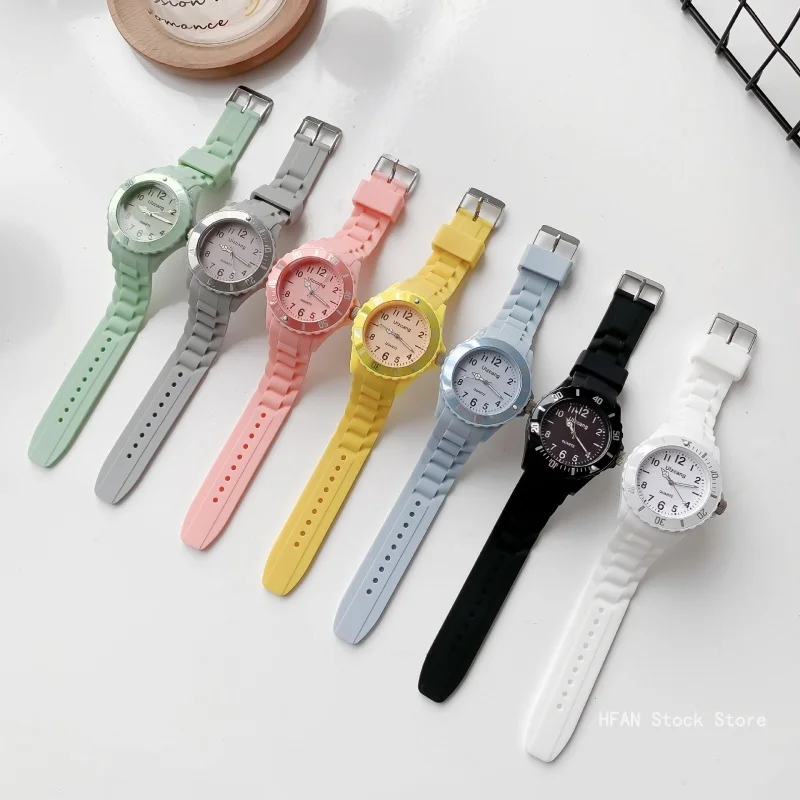 Relojes de silicona de Color caramelo para hombres y mujeres, reloj deportivo impermeable, reloj de pulsera Digital multifuncional, relojes de pulsera de moda