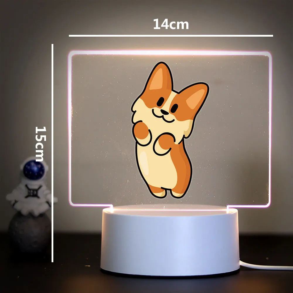 1 pc hot puppy3d Illusion Acrylic Lamp for Children's Room Decor the Boys Girls Birthday Gift