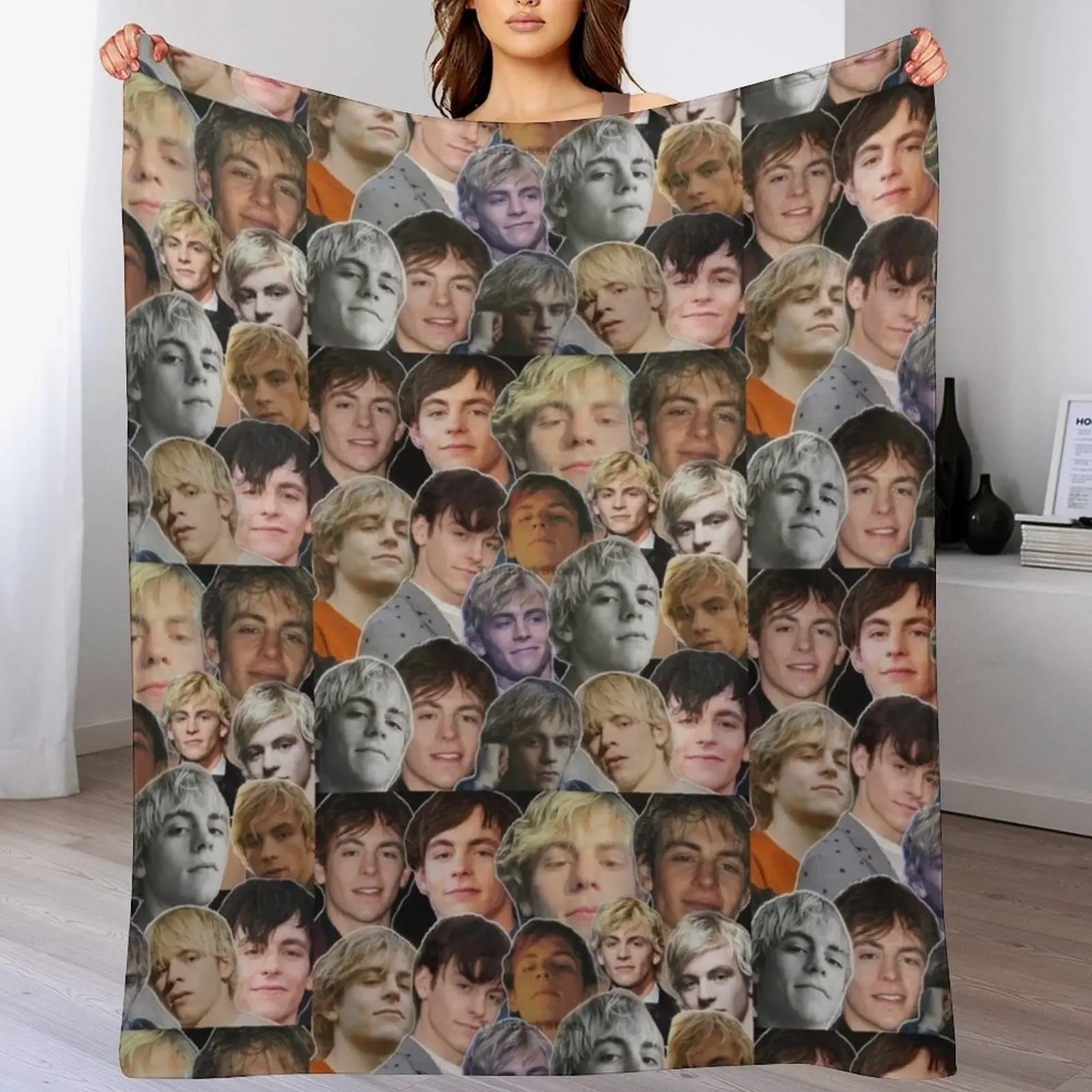 

ross lynch photo collage Throw Blanket Furry Sofas Quilt Blankets