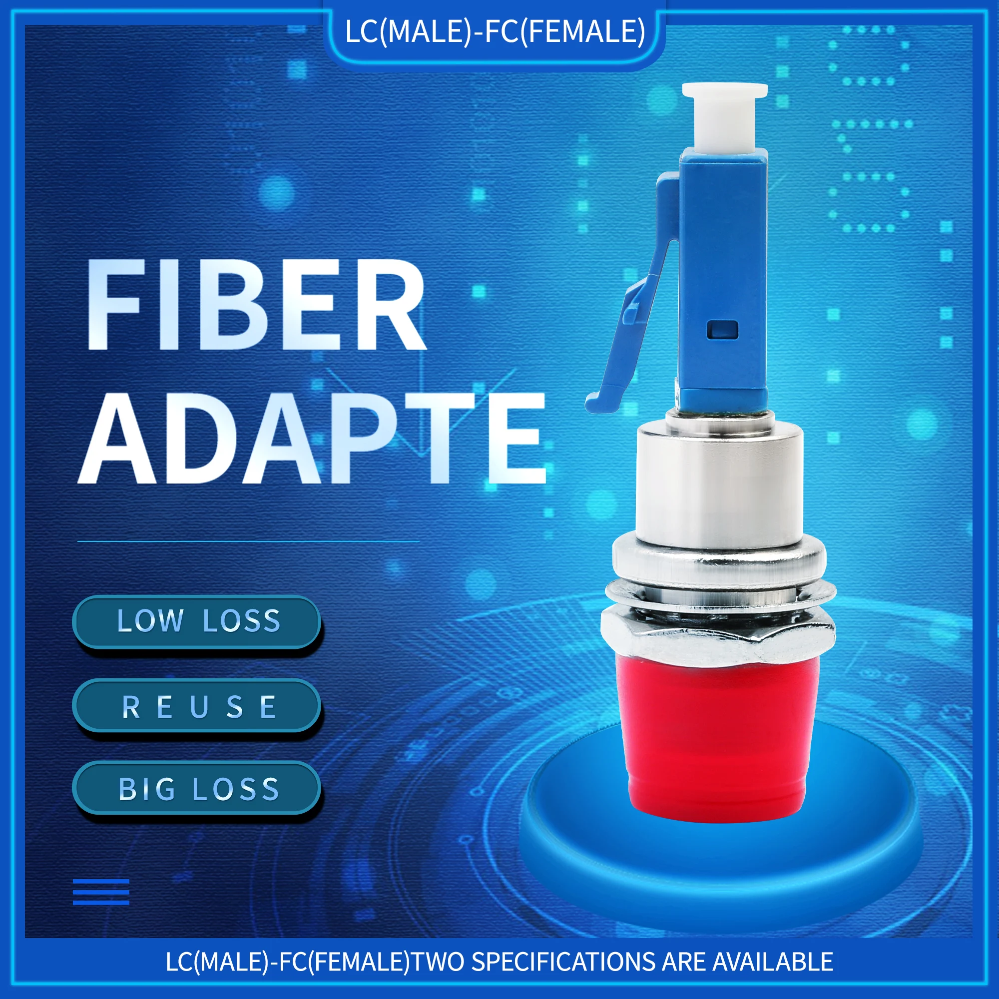 Fiber Adapter LC(Male) to FC (Female) Single Mode Adapter  SM-9/125  / MM -62.5/125  For Optical Fiber Cables  connector