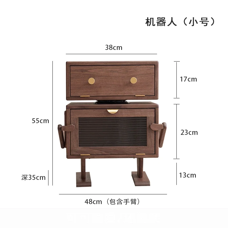 

Head cabinet solid wood robot, sofa side cabinet bedroom, storage