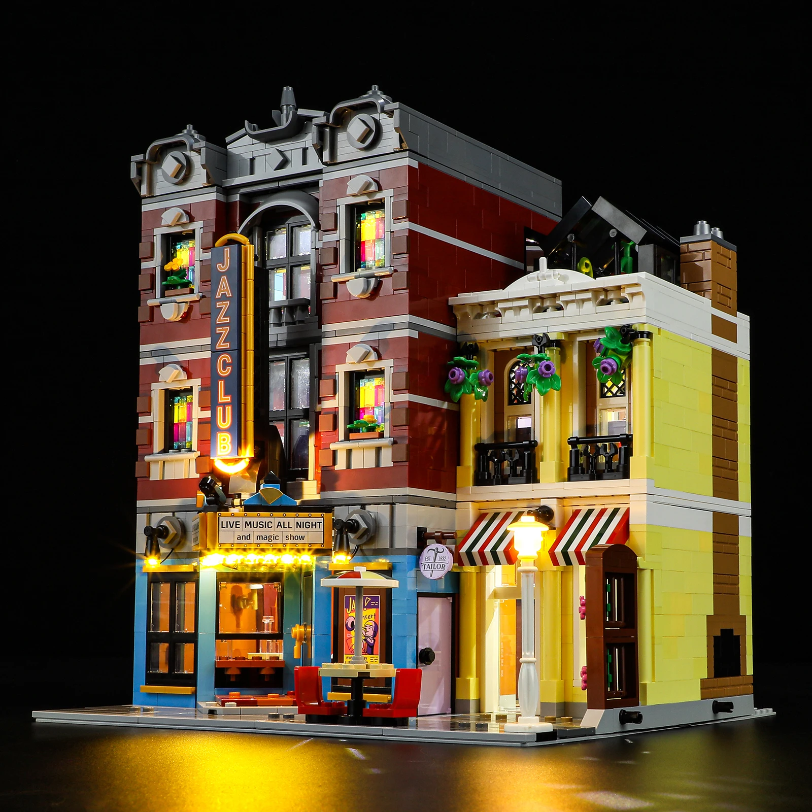 

(Only LED Light No Bricks) 10312 Jazz Club & Pizzeria Ideas (Not Include Building Blocks Kits Sets Model)