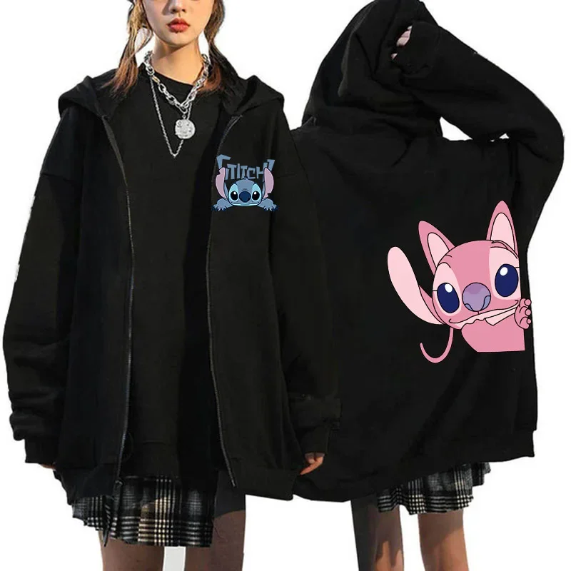 Disney-Hoodies engraçados do ponto dos desenhos animados das mulheres, Harajuku moletom, Anime bonito, Streetwear Manga, fêmea, anos 90, Inverno