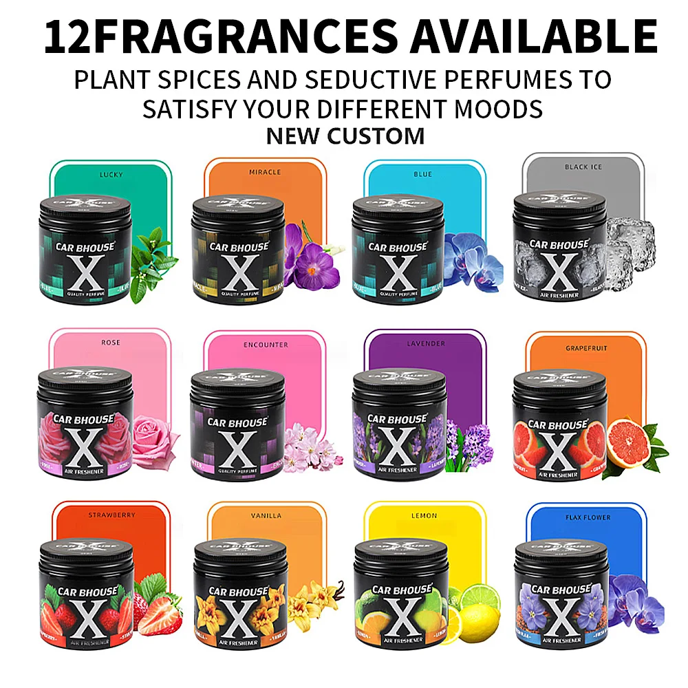 Car Perfume Solid Gel Air Freshener 220G Bedroom Living Room Bathroom Shoe Cabinet General Deodorant Durable Multi Fragrance