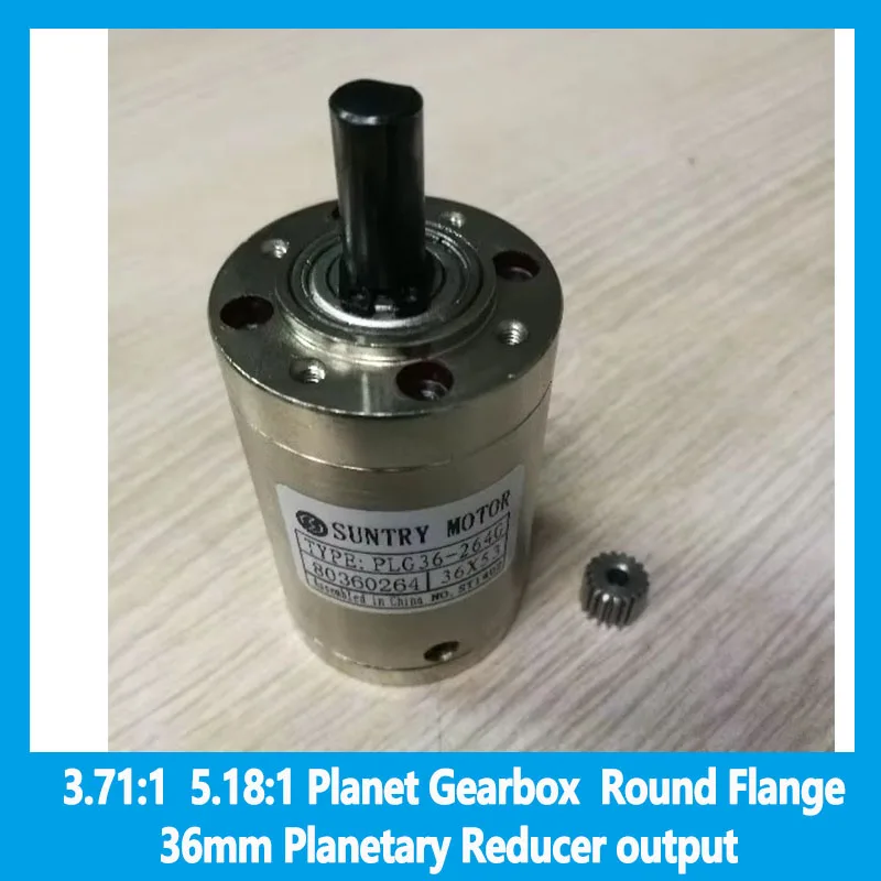 

3.71:1 5.18:1 Planet Gearbox Round Flange 36mm Planetary Reducer output for 550 DC Motor Input Diameter 3.175mm