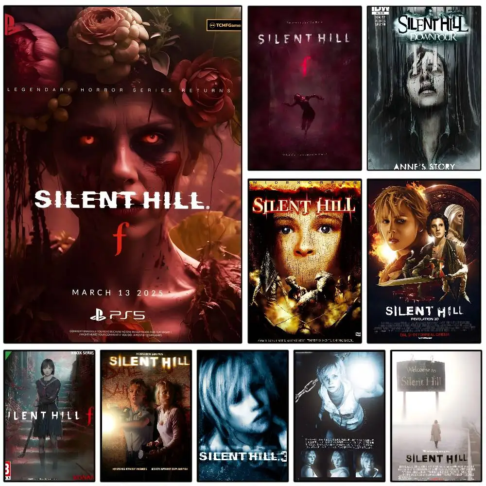 ملصق ألعاب الفيديو من سلسلة سايلنت هيل عالي الدقة، جدار لاصق مقاوم للماء، غرفة المعيشة المنزلية، غرفة النوم، ديكور جمالي #1