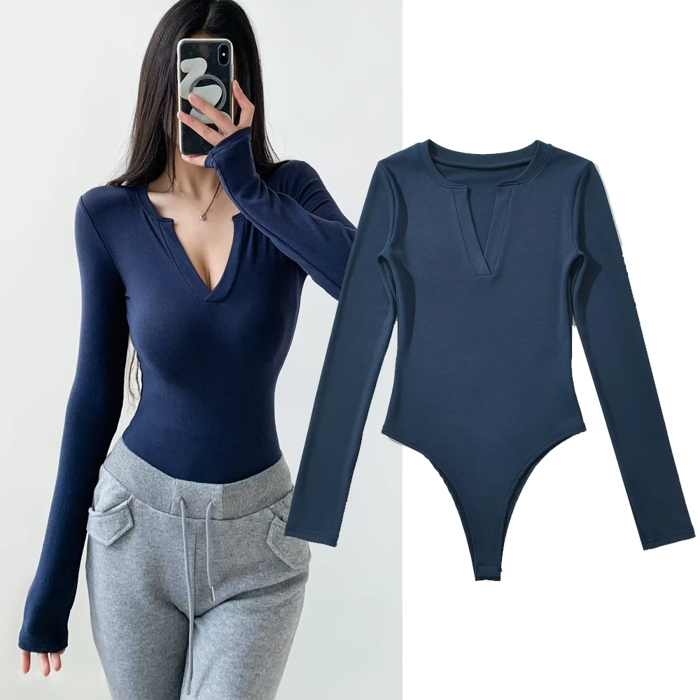 

Сексуальный комбинезон с частичной застежкой на пуговицах и длинными рукавами WMDR, женские модные универсальные брюки с высокой талией и прямыми штанинами из полиэфирного волокна