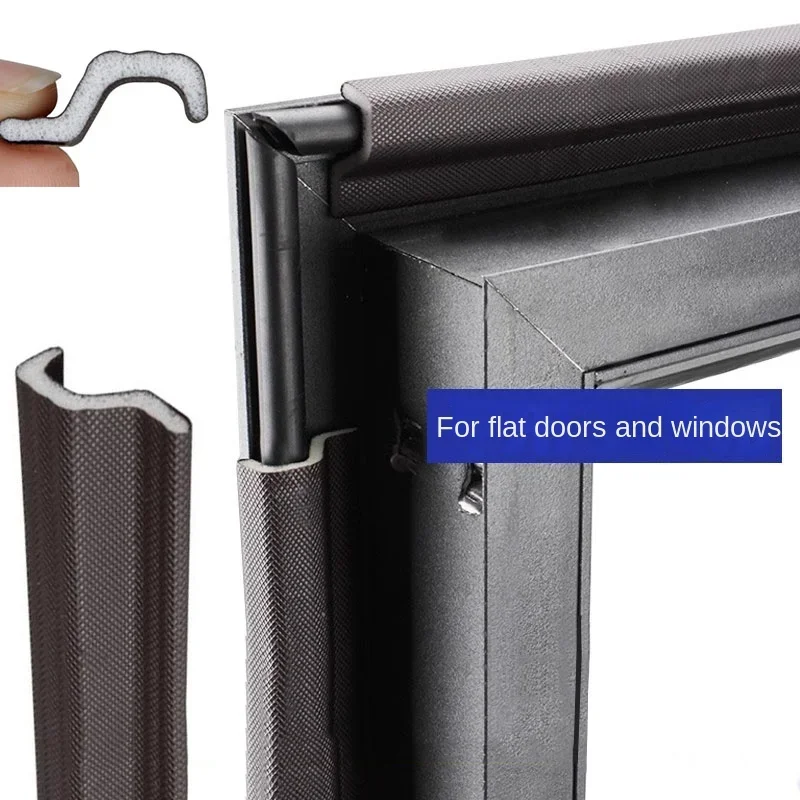 10M Sliding Window Seal Soundproof Foam Window Sealing Strip Self Adhesive PU Foam Weather Strip Doors and Windows Sealing Strip