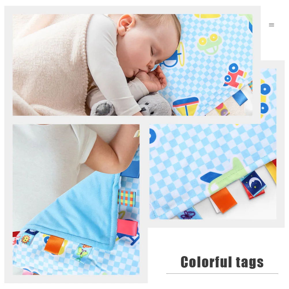 Baby Blanket with Tags Soothing Towel Stuffed Animals for Girls Security Blankets