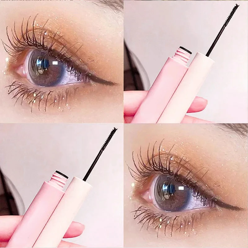 Wasserdichte nicht verschmierte braune natürliche Wimpern Mascara ultra feine Mascara Curl Verlängerung Mascara feine Pinsel Make-up