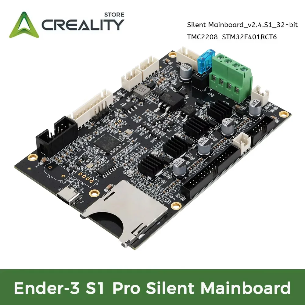 

Creality Ender-3 S1 Pro Silent Mainboard Kit 32 Bit V2.4.S1 3D Printer Parts Upgraded High Performance TMC2208 STM32F401RCT6