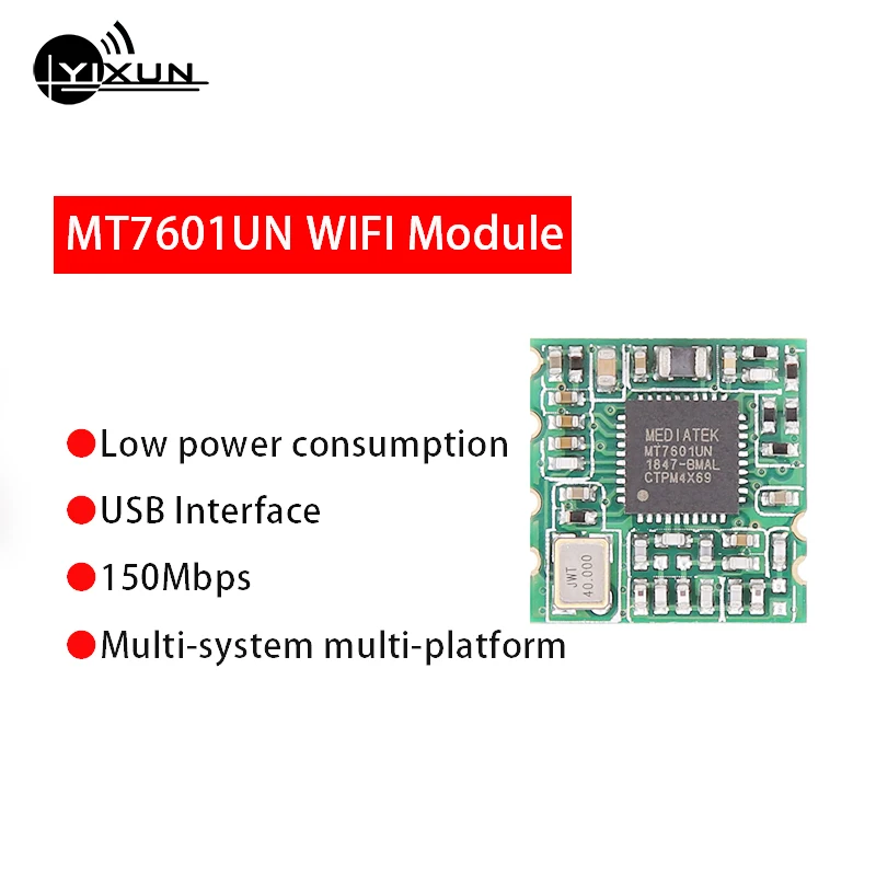 MT7601UN اللاسلكية 2.4GHz واي فاي وحدة مجموعة واجهة USB انخفاض استهلاك الطاقة لمسافات طويلة من خلال الجدار الملك 150mbps