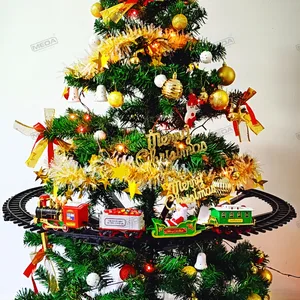 بطارية تشغيل قطار القطار مع ألعاب السكك الحديدية للسيارة الصوتية والخفيفة ، مسار زخرفة شجرة قطار عيد الميلاد ، ألعاب كهربائية للأطفال أفضل 12 شاحنة OLX مبيعا سانتا كاتارينا - رقم 12