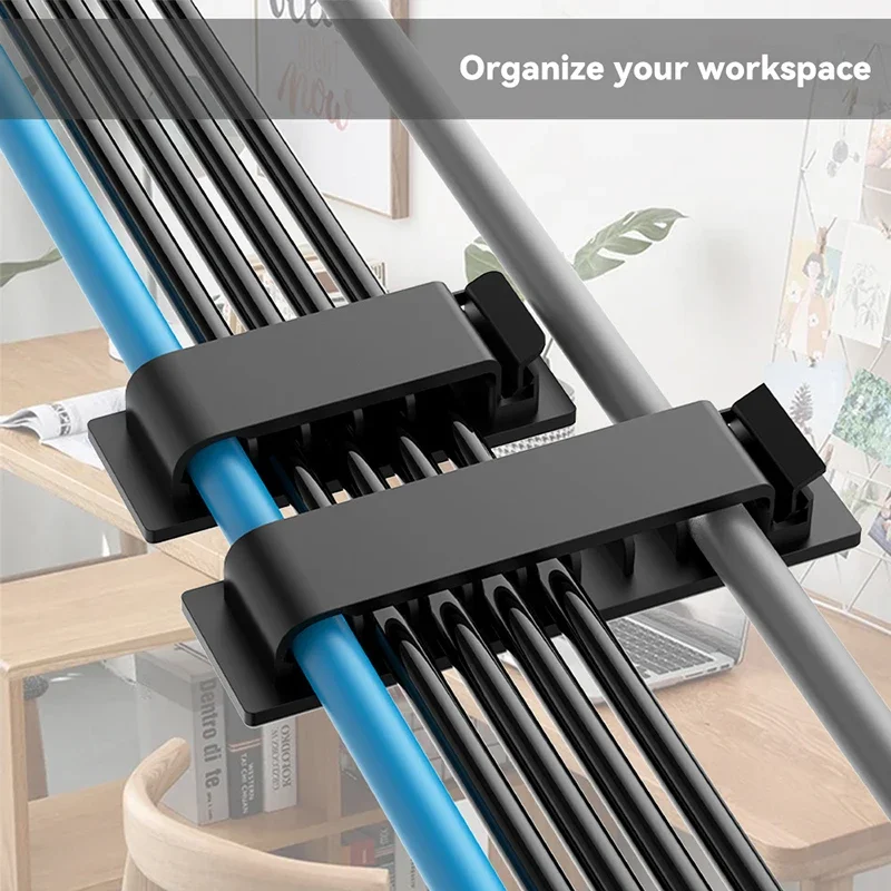 Cable Organizer Self Adhesive Cable Clips USB Cable Management Clamp Car Home Desk Wall Cord Holder Charging Wire Winder Manager