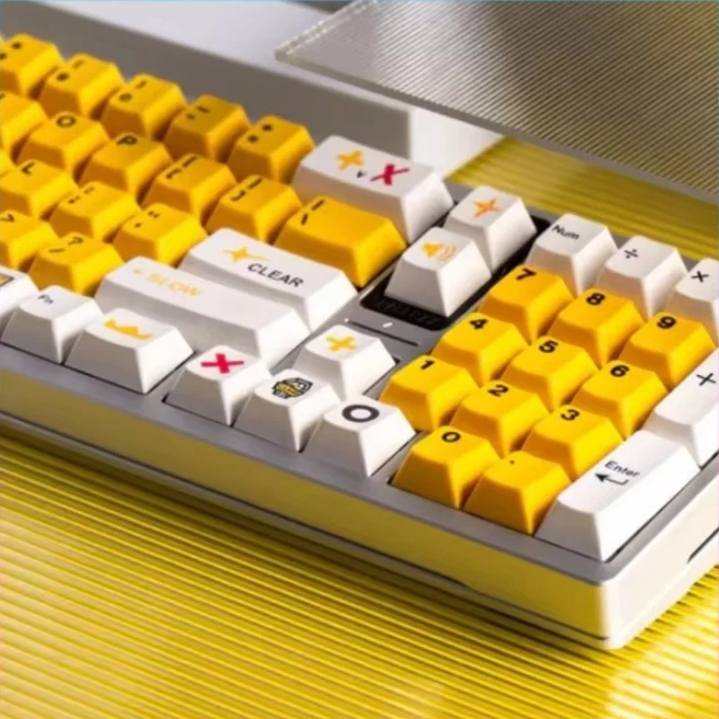 Imagem -06 - Gmk Gloryday Keyboard Cap Grupo Pbt Custom Amarelo Branco Cherry Profile Keycaps Acessórios de Teclado Mecânico Original Novo