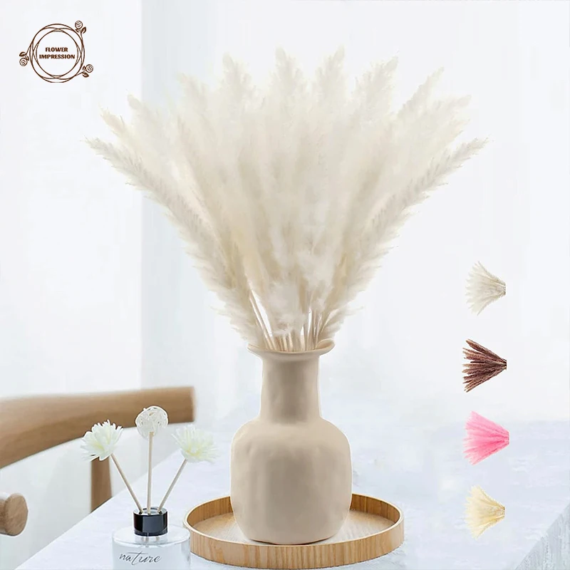 

30PCS Pampas Grass Dried Flowers Decoration Home Bouquet Table Decoration and Accessories Bohemian Decor Natural Preserved Plant