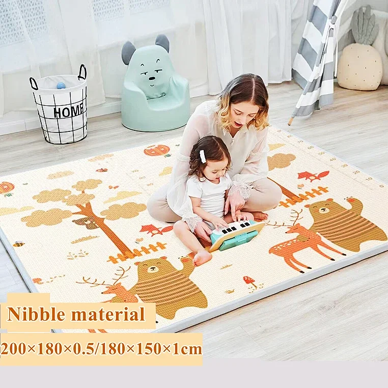 EPE 1cm Environmentally Friendly Thick Baby Crawling Play Mats Folding Mat Carpet Play Mat for Children's Safety Mat Rug Playmat