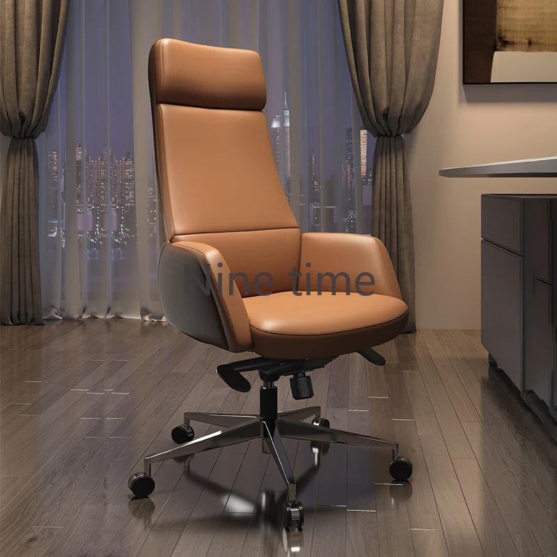 Modern High Back Office Chairs Study Leather Anime Pillow Computer Chair Visitor Rocking Sillas De Espera Library Furnitures