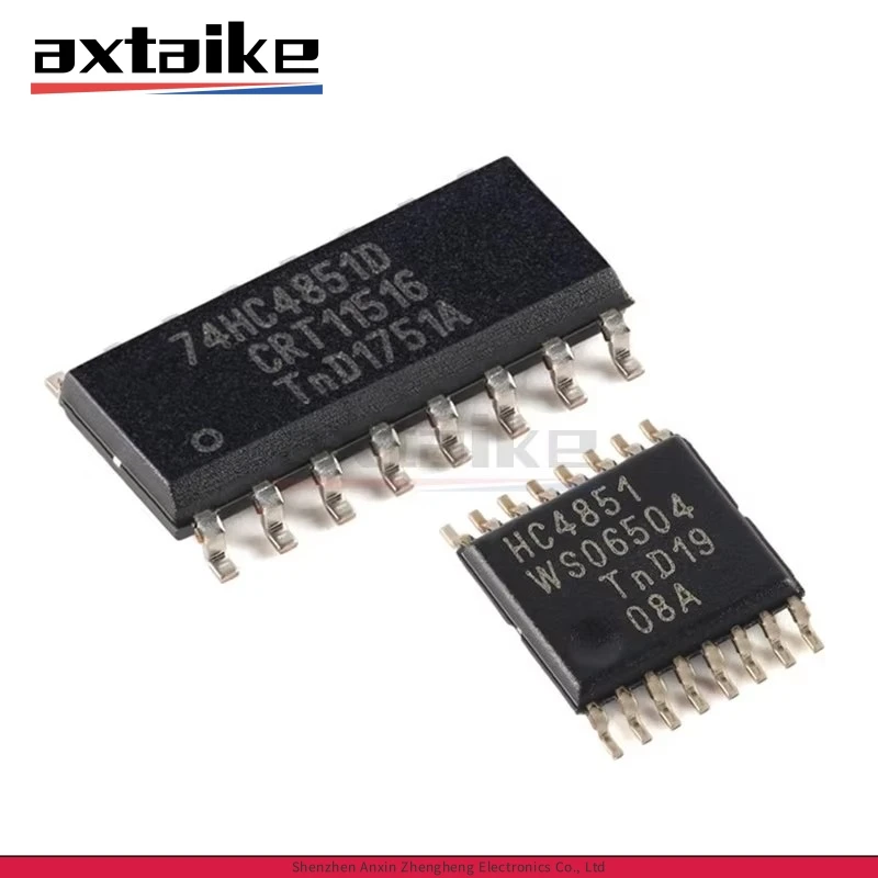 10PCS 74HC4851D SN74HC4851DR HC4851 74HC4851PW-Q100 TSSOP-16 SOP-16 8-channel Analog Multiplexer Demultiplexer With IC SMD Chip