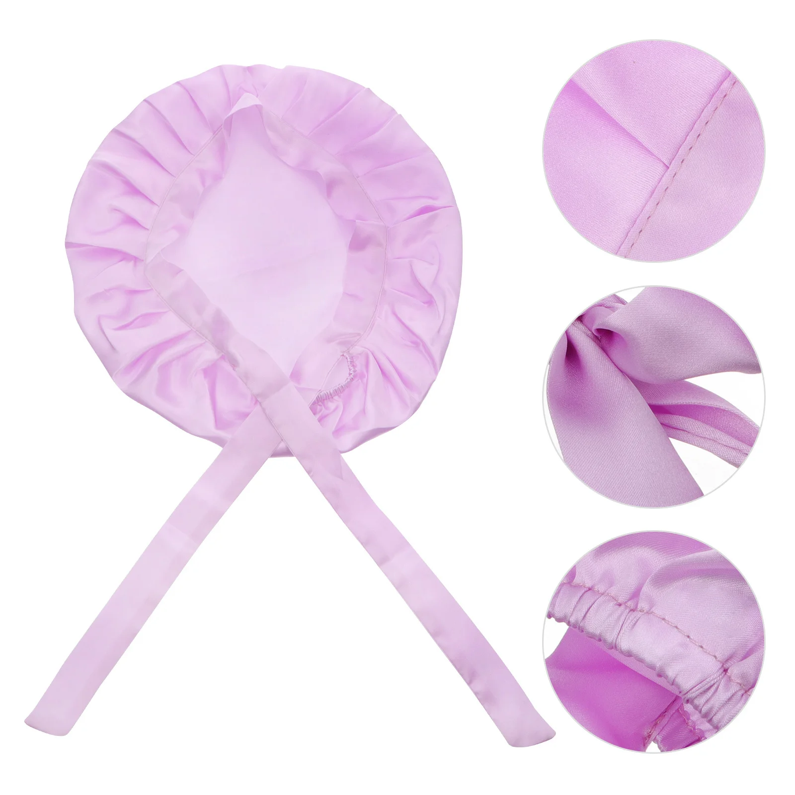 

Silk Sleeping Cap Adjustable Elastic For Hair Care Night Sleep Hat Women Soft Comfortable Wash Face Bath Oil Treatment