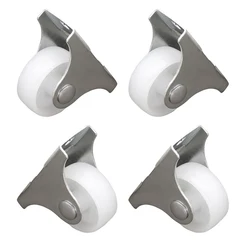 4Pcs 1Inch Fixed Caster Wheels with Thicker Plates Rubber Small Wheel Castor Furniture Non-Swivel Trolley Wheel for Flight Boxes