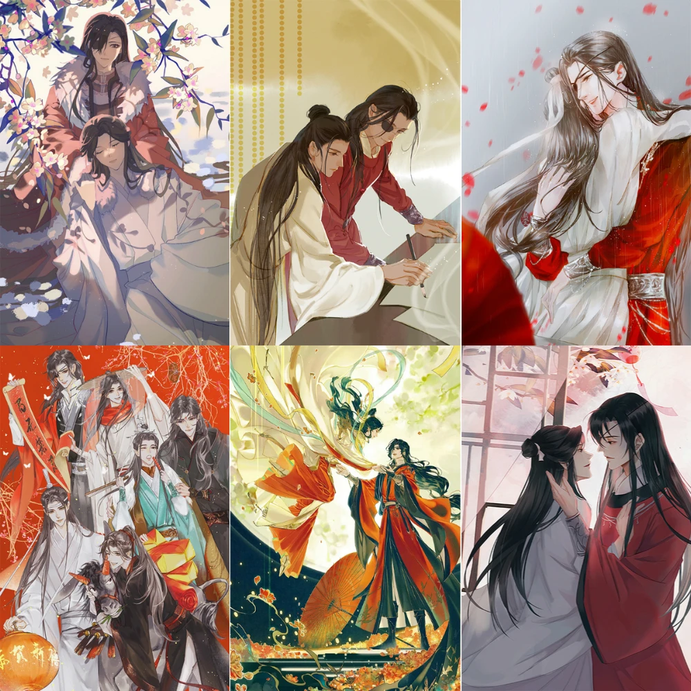 Anime Painting By Numbers Heaven Official's Blessing Oil Painting Huacheng Xie Lian Pictures for Living Room Home Decor