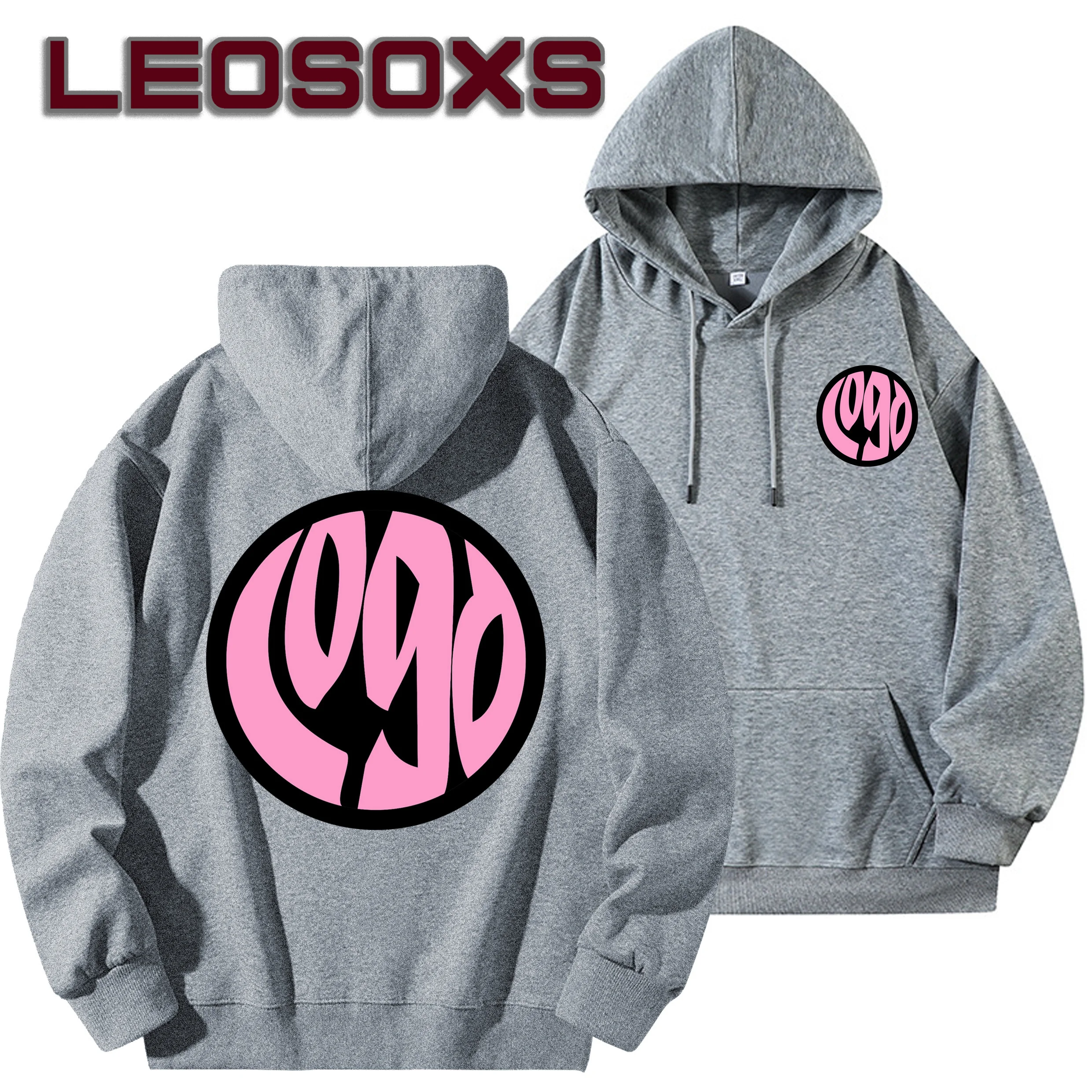 DIY Custom Logo Black Hooded Sweatshirt Pure Cotton Long-Sleeved Pullover Casual Top for Men And Women Autumn Winter Fashion