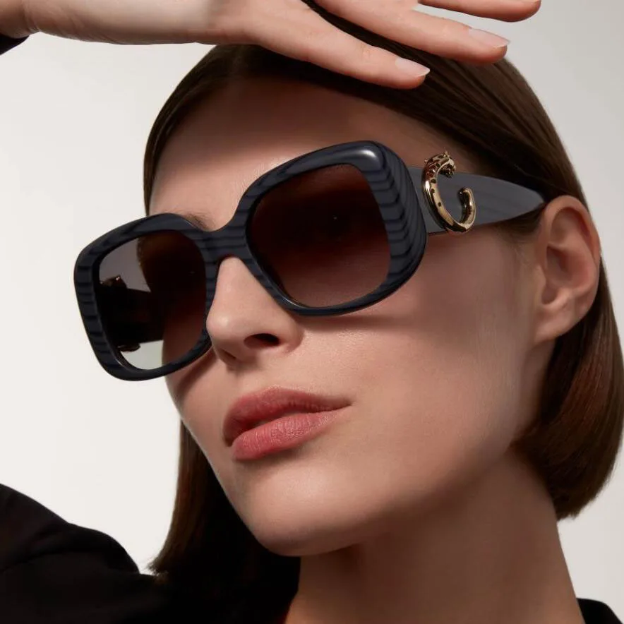 Großen Rahmen Luxus Marke Designer Vintage Quadrat Sonnenbrille Frauen Für Männer Sonnenbrille Punk Klassische Outdoor Gold Leopard Shades