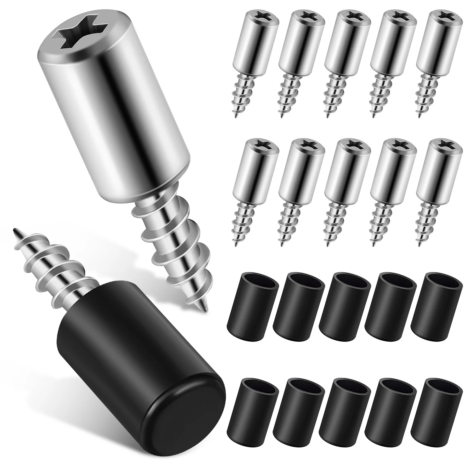 

20 Pcs Screw Set Nails Cabinet Shelf Pins Clips for Wood Shelving Support Pegs Iron Bookshelf Glass