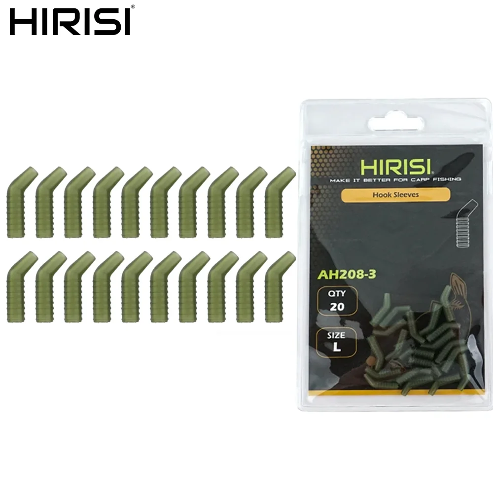 

Hirisi 20pcs Carp Fishing Anti Tangle Sleeves Rubber Fish Hook Sleeves Aligner Tackle AH208