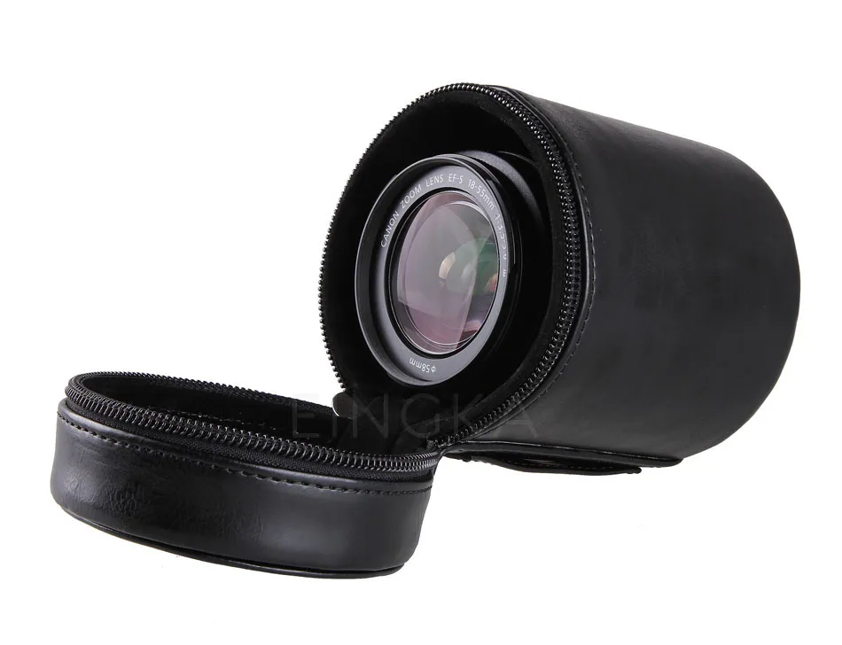 Fashion DSLR Camera Lens Bag Case PU Bag for Canon Nikon Sony Pentax Fujifilm Tamron Sigma Leica Olympus Pentacon Lens