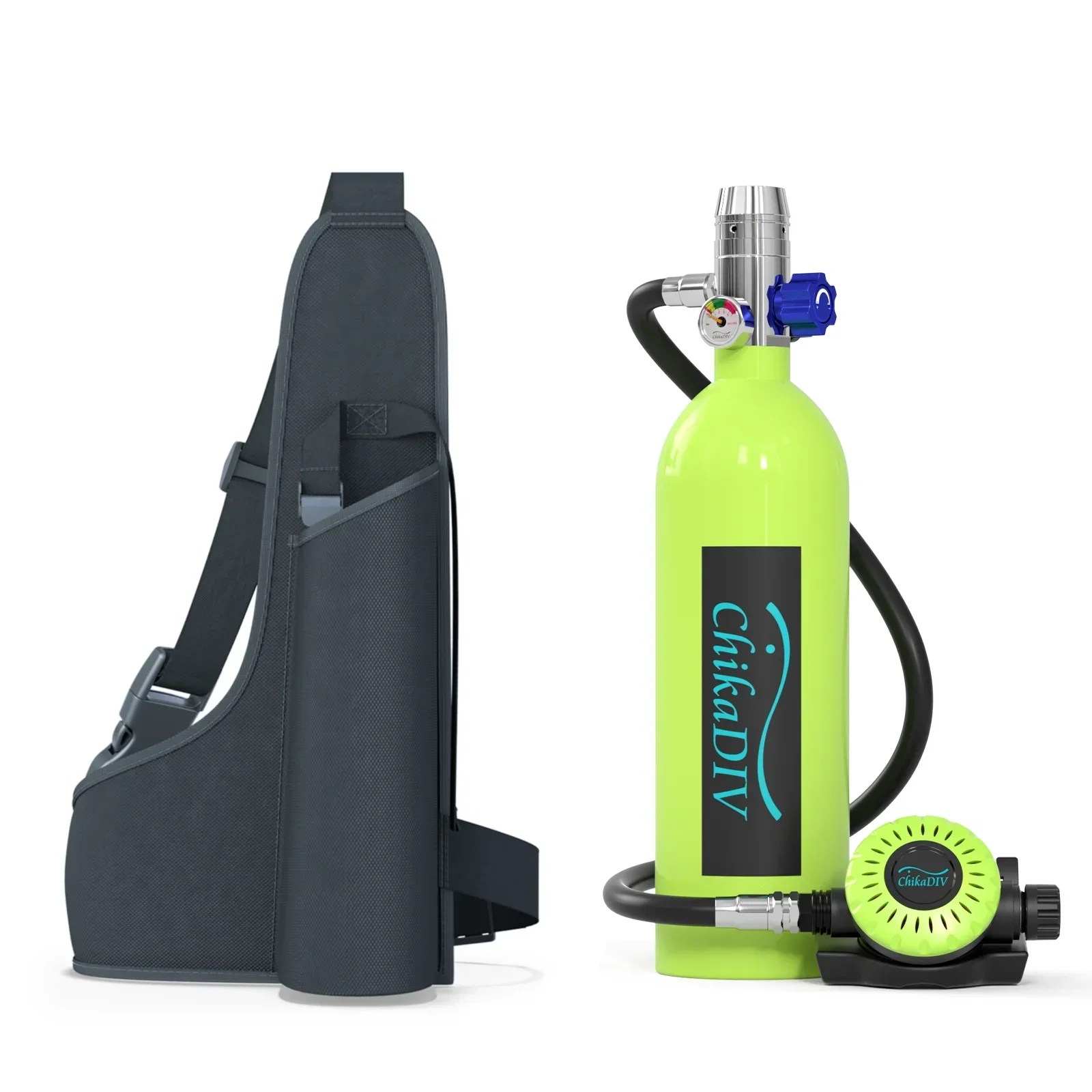 

CHIKADIV C400 Mini Scuba Diving Tank Equipment, Mini Scuba Cylinder for 15-20 Mins Underwater,Diving kit For Outdoor Traveling