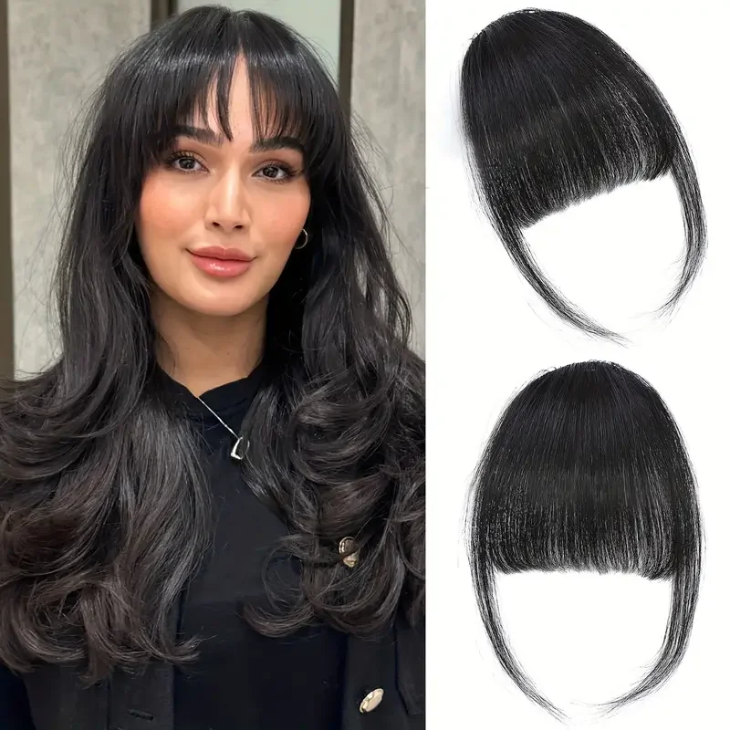 

Hair bangs clip-in extensions Fringe fake hair wigs Synthetic Hairpiece with sideburns DIY Elegant women Hair Accessories