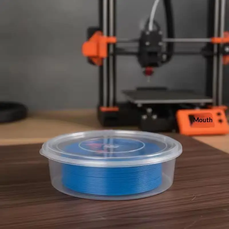 Hot Sale 5Pcs Stackable Clear Round 3D Printer Filament Storage Box Moisture Dust Proof Spool Container