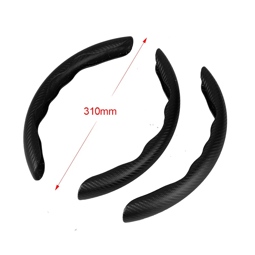 3pcs Classic Carbon Fiber Steering Wheel Cover For Tesla Model 3 Y Anti-skid Warm Summer Interior Accessories Steering Covers